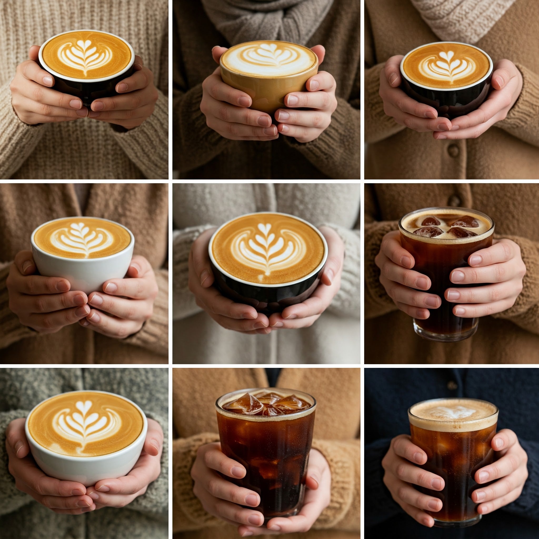 WHAT are the different types of cofee beverages?