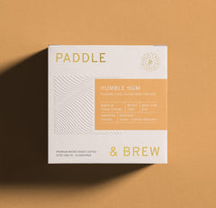 Bag of Humble Hum light roast coffee beans born in Colombia. Java ElEden specialty coffee.