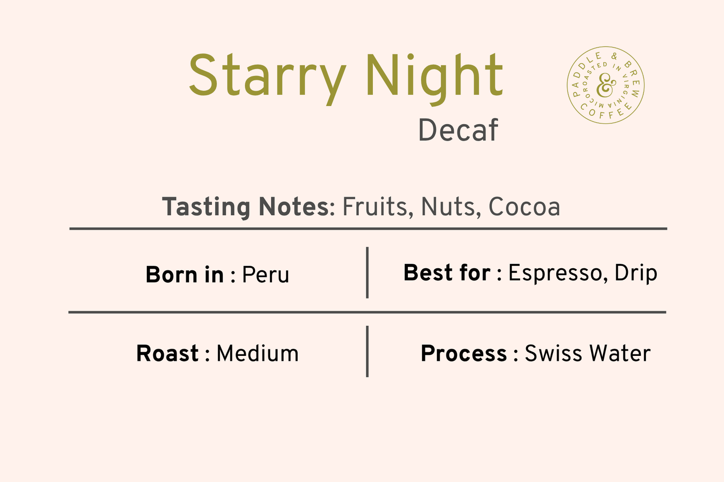Starry Night (Decaf)